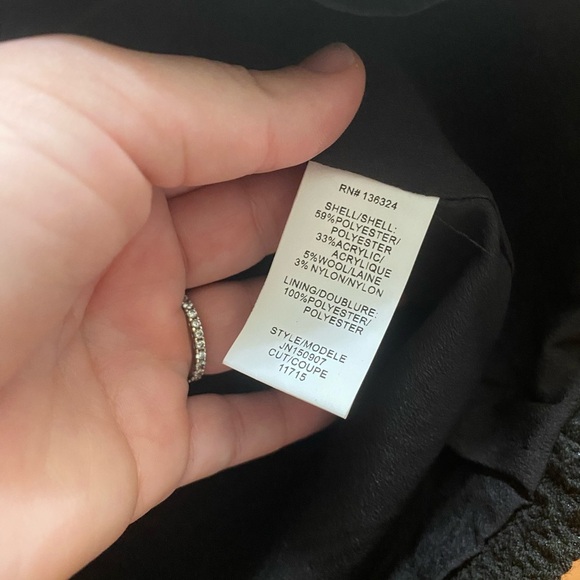 HALSTON HERITAGE new with tags black one shoulder 5% wool dress evening wear 6 - Picture 7 of 7